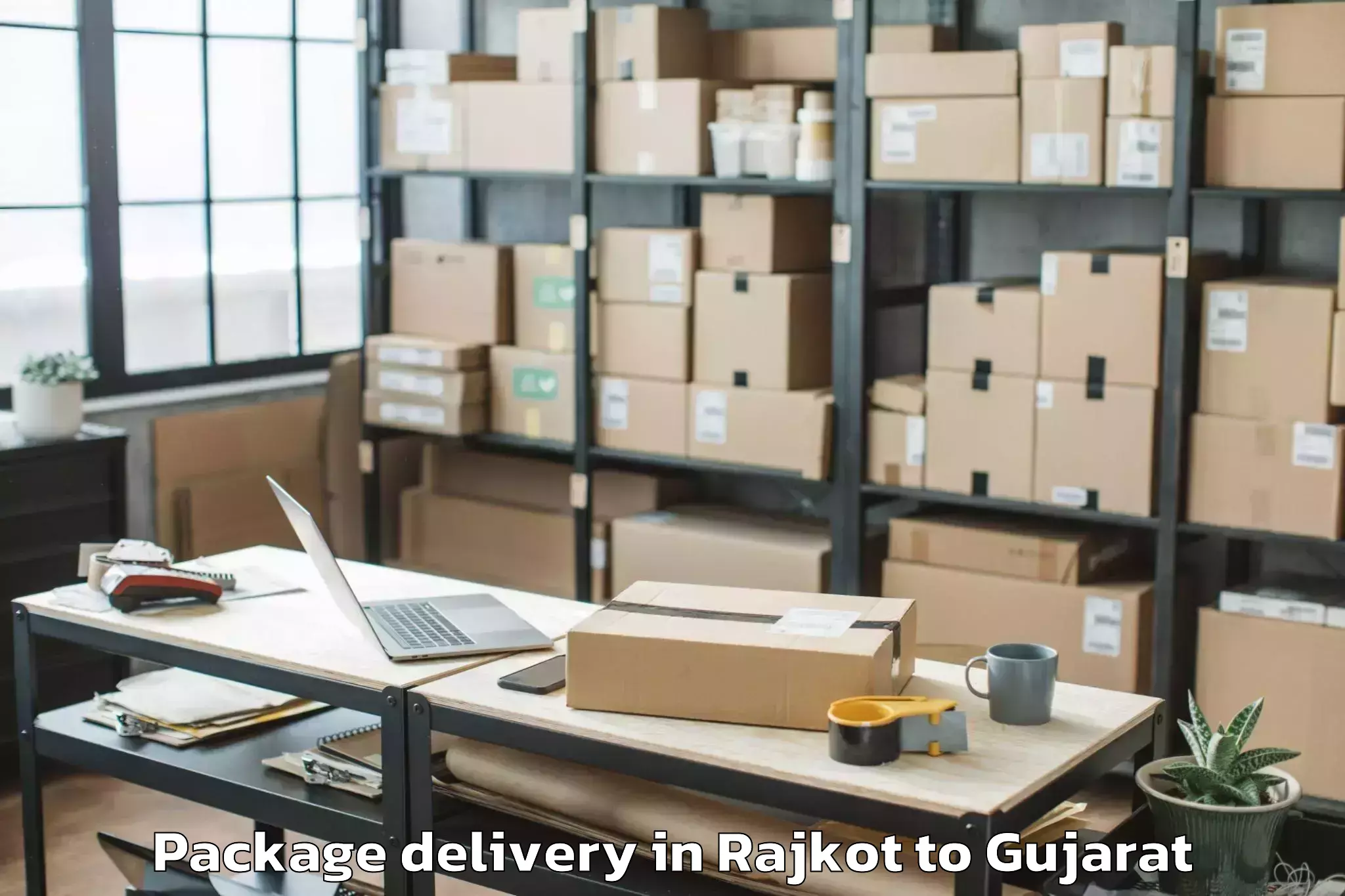 Trusted Rajkot to Waghodia Package Delivery